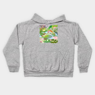 tropical frog Kids Hoodie